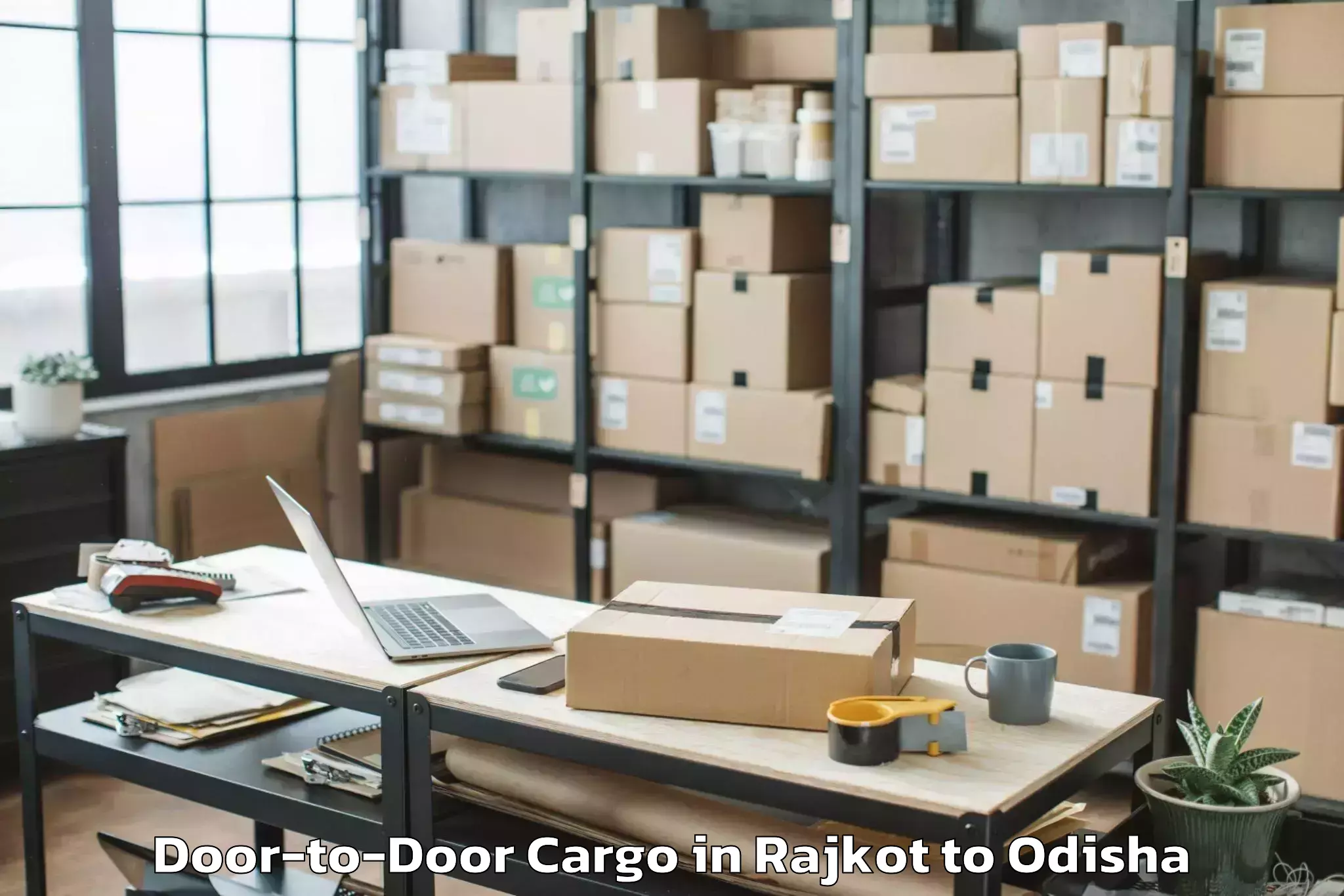 Easy Rajkot to Boudh Door To Door Cargo Booking